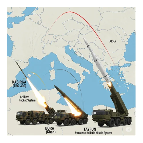 Roket Sanatçıları: KASIRGA, BORA ve TAYFUN Balistik Füzeleriyle Gelen Stratejik Vuruş Gücü