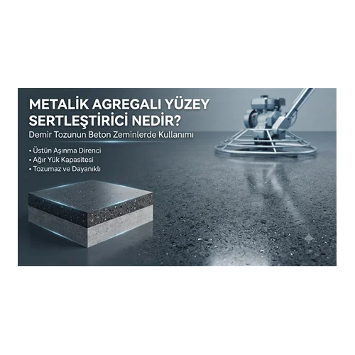 Metalik Agregalı Yüzey Sertleştirici Nedir? Demir Tozunun Beton Zeminlerde Kullanımı