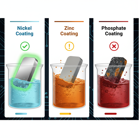 NdFeB mıknatısların kaplama teknolojileri: nikel, çinko, fosfat vs. performans