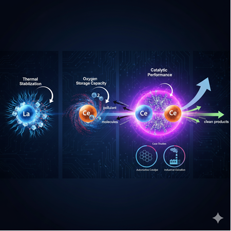 Lanthanum ve cerium içeren katalizörlerin sinerjik etkileri: vaka analizleri