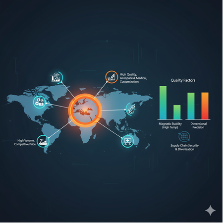 Samarium-cobalt mıknatısların tedarikçileri: kalite ve coğrafi dağılım analizi