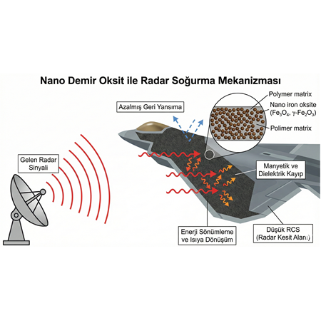 Nano demir oksit radar soğurma