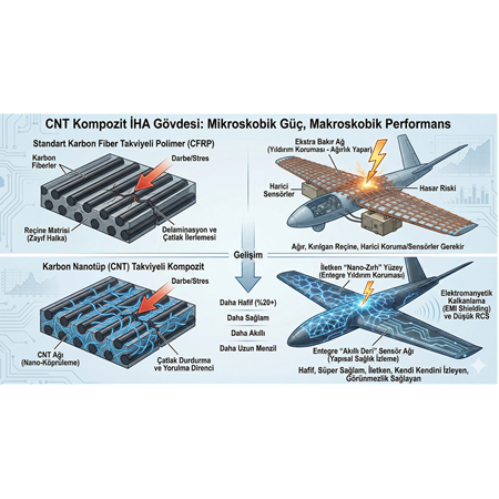 CNT kompozit İHA gövdesi