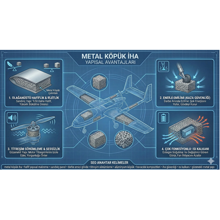 Metal köpük İHA yapısal avantajları