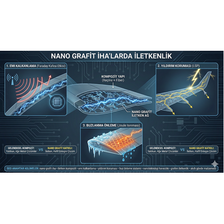 Nano grafit İHA'larda iletkenlik