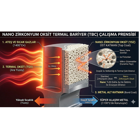 Nano zirkonyum oksit termal bariyer