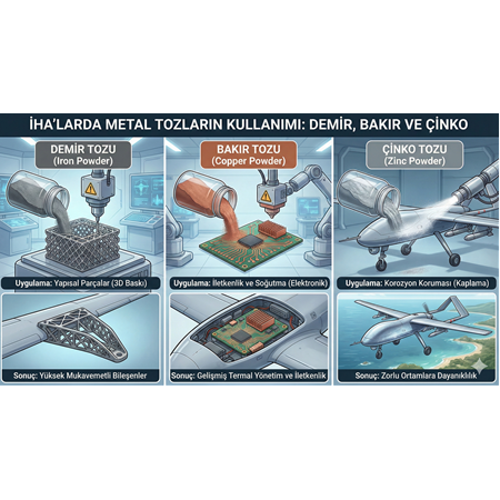 İHA'larda Metal Tozların Kullanımı: Demir, Bakır ve Çinko