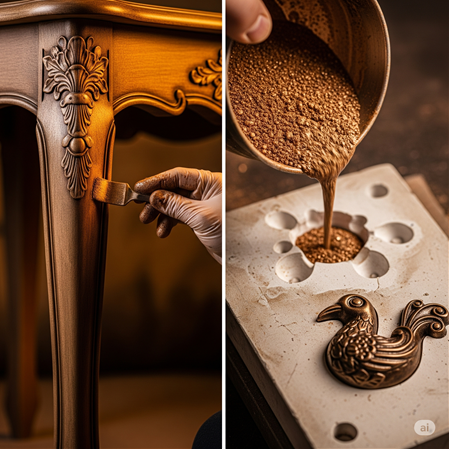 Dekoratif Kaplamalar ve Soğuk Dökümde Bronz Tozu (Br 90/10 DT) Nasıl Kullanılır?