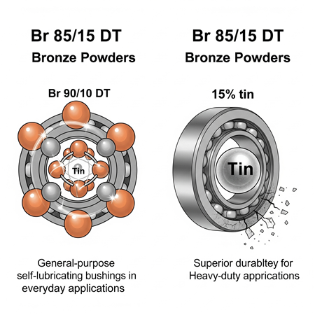 Bronz Tozu Seçim Kılavuzu: Br 85/15 DT ve Br 90/10 DT Arasındaki Temel Farklar