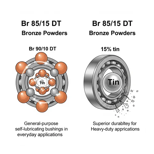 Bronz Tozu Seçim Kılavuzu: Br 85/15 DT ve Br 90/10 DT Arasındaki Temel Farklar