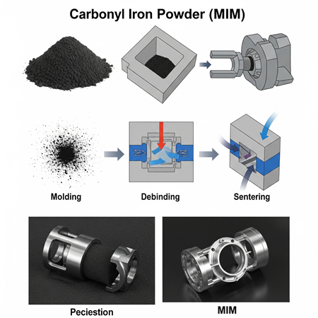 MIM (Metal Enjeksiyon Kalıplama) Sektörünün Vazgeçilmezi: Karbonil Demir Tozu