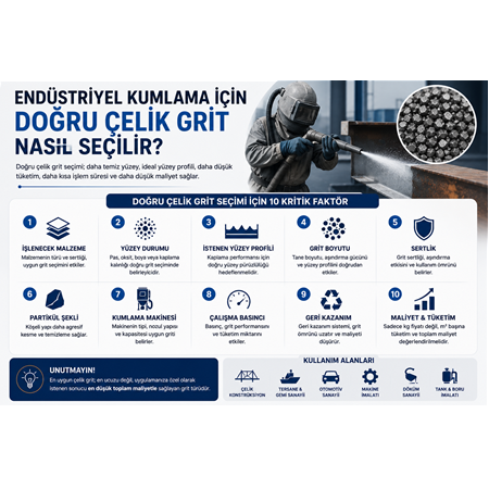 Endüstriyel Kumlama İçin Doğru Çelik Grit Nasıl Seçilir?