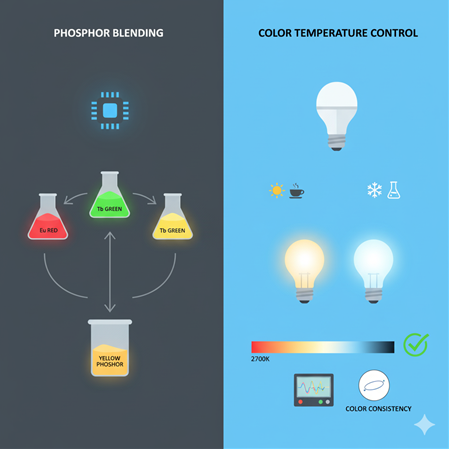 Europium ve terbium bazlı fosforlarla renk sıcaklığı kontrolü: uygulamalı rehber