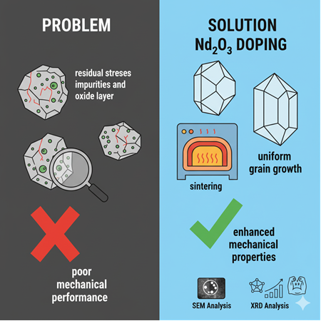 Nd²O³’nin seramik mikro yapısına etkisi: mikroskobik analiz örnekleri