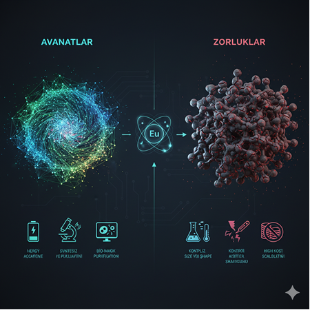 Europium fosforlarının nano-boyutta hazırlanması: avantajlar ve zorluklar