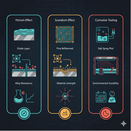 Yttrium ve scandium katkılı alaşımlarda korozyon davranışı