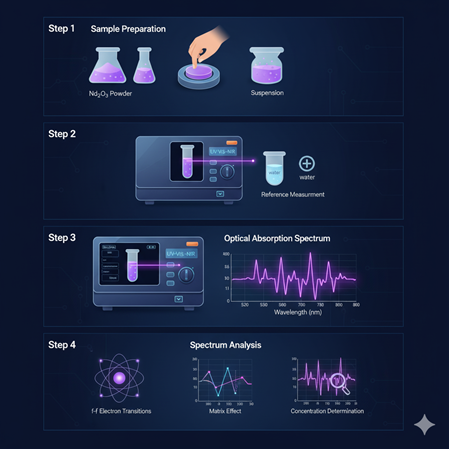 Neodimyum oksitlerin optik absorpsiyon spektrum analizi: adım adım