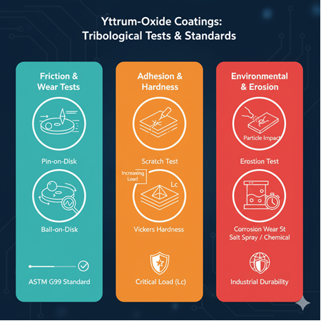 Yttrium-oxide kaplamaların tribolojik testleri: endüstriyel standartlar