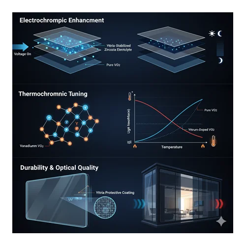 Yttrium-oxide türevleri ile akıllı pencere (smart glass) uygulamaları