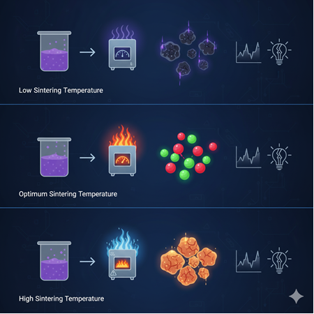 Europium ve terbium fosforlarında sinterleme sıcaklığının etkisi