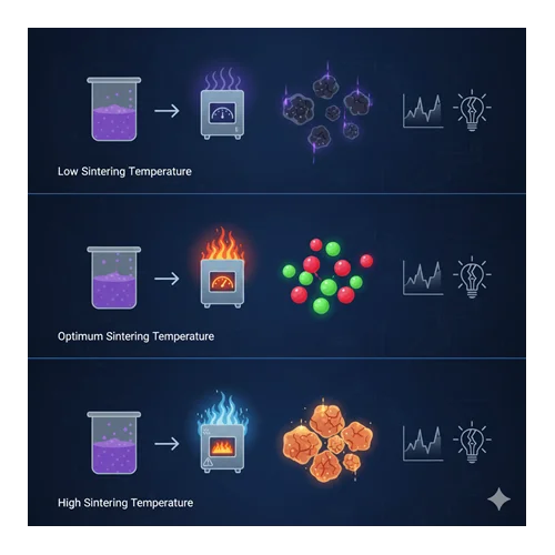 Europium ve terbium fosforlarında sinterleme sıcaklığının etkisi