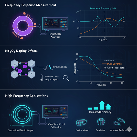 Nd²O³ katkılı manyetik seramiklerin frekans cevabı ölçümleri
