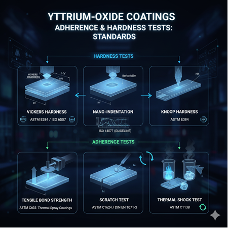 Yttrium-oxide kaplamalarda aderans ve sertlik testleri: hangi standartlar?