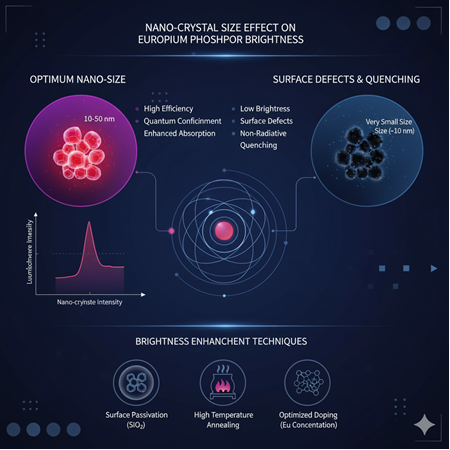 Europium fosforlarında nano-kristal boyutunun parlaklığa etkisi