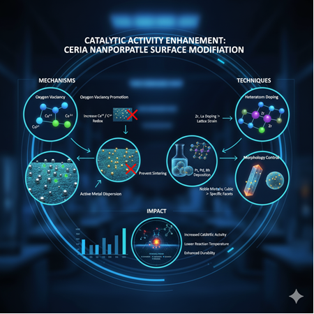 Ceria nanopatiküllerinin yüzey modifikasyonuyla katalitik aktivite artırma