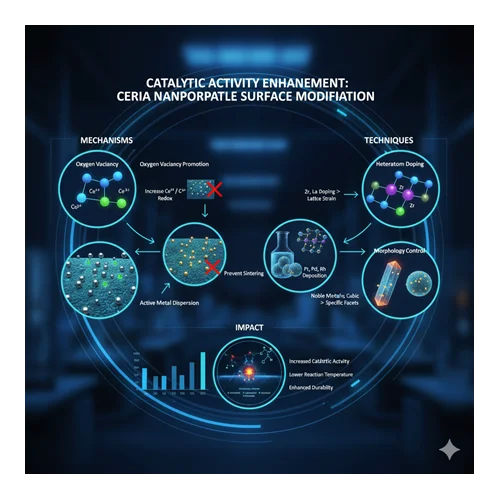 Ceria nanopatiküllerinin yüzey modifikasyonuyla katalitik aktivite artırma