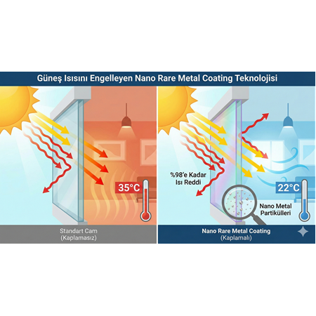 Güneş Isısını %X’e Kadar Engelleyen Nano Rare Metal Coating Nedir?