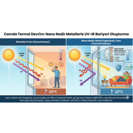 Camda Termal Devrim: Nano Nadir Metallerle UV–IR Bariyeri Oluşturma