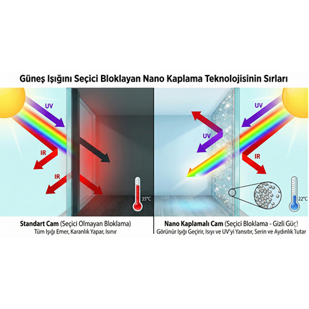 Güneş Işığını Seçici Bloklayan Nano Kaplama Teknolojisinin Sırları