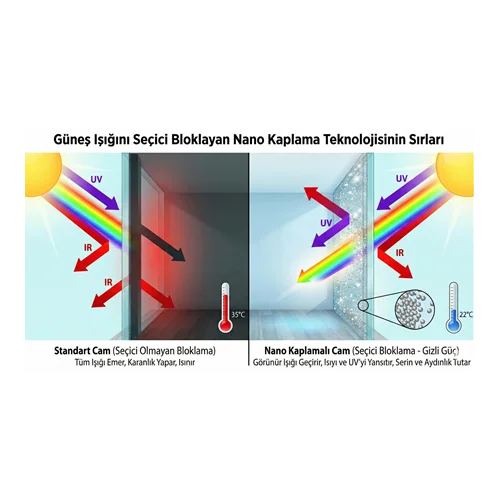 Güneş Işığını Seçici Bloklayan Nano Kaplama Teknolojisinin Sırları