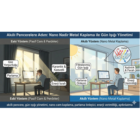 Akıllı Pencerelere Adım: Nano Nadir Metal Kaplama ile Gün Işığı Yönetimi