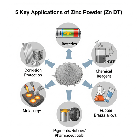 Alkalin Pillerden Kimyasal Reaktiflere: Çinko Tozunun 5 Temel Uygulaması