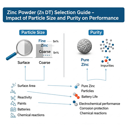 Zn DT Çinko Tozu Seçim Rehberi: Tane Boyutu ve Saflığın Performansa Etkisi