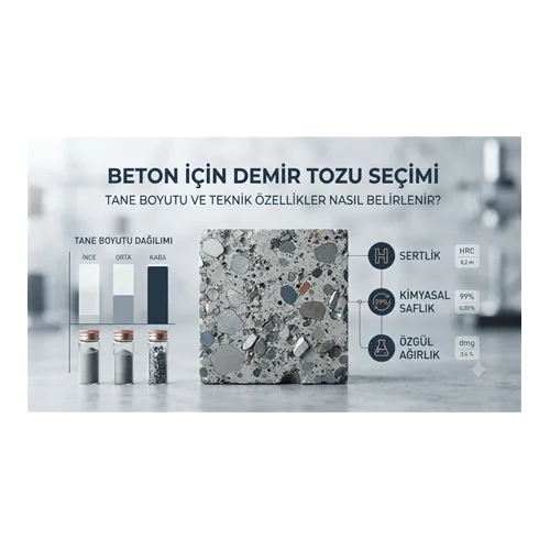 Beton İçin Demir Tozu Seçimi: Tane Boyutu ve Teknik Özellikler Nasıl Belirlenir?