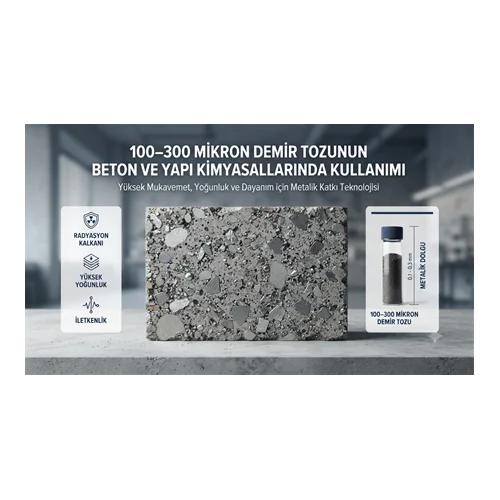 100–300 Mikron Demir Tozunun Beton ve Yapı Kimyasallarında Kullanımı