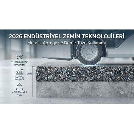 2026 Endüstriyel Zemin Teknolojileri: Metalik Agrega ve Demir Tozu Kullanımı