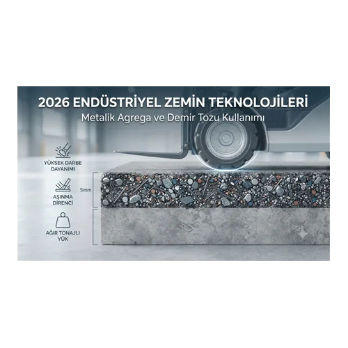 2026 Endüstriyel Zemin Teknolojileri: Metalik Agrega ve Demir Tozu Kullanımı