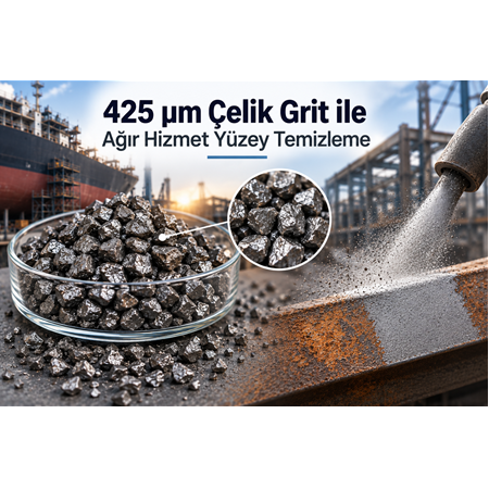 425 µm Çelik Grit ile Ağır Hizmet Yüzey Temizleme