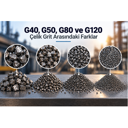 G40, G50, G80 ve G120 Çelik Grit Arasındaki Farklar