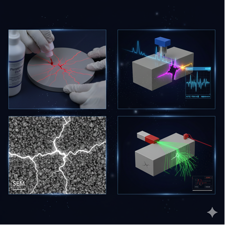 Nd²O³ katkılı manyetik seramiklerde mikro çatlak tespiti yöntemleri