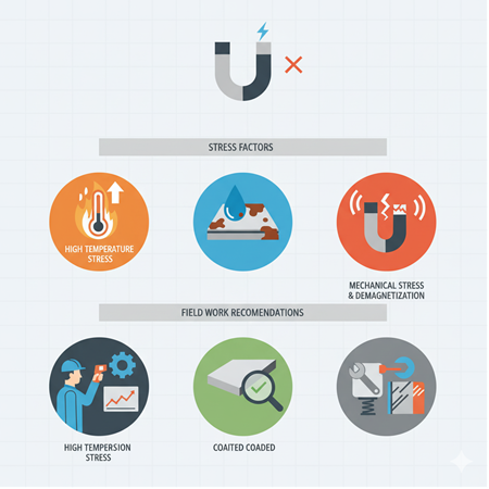 NdFeB mıknatıs performansını etkileyen çevresel stres faktörleri: saha çalışması önerileri