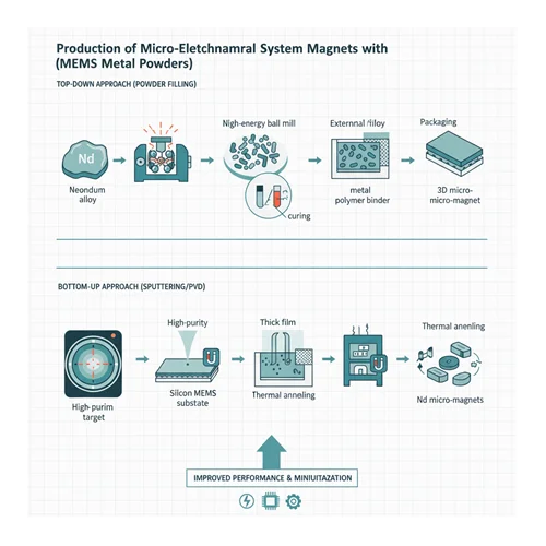 Neodimyum metal tozları ile mikro-elektromekanik sistem (MEMS) mıknatıs üretimi