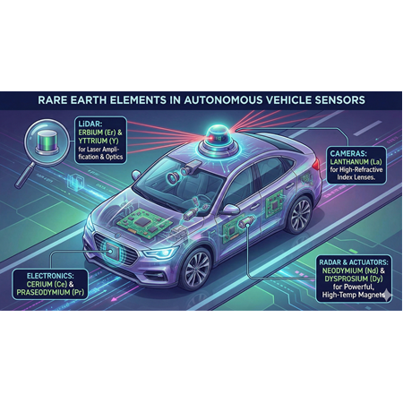 Otonom Araç Sensörlerinde Kullanılan Nadir Toprak Elementleri