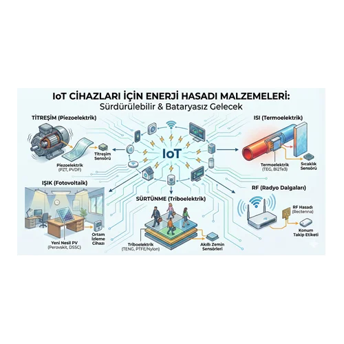 Nesnelerin İnterneti (IoT) Cihazları İçin Enerji Hasadı Malzemeleri