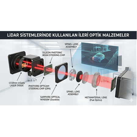 Lidar Sistemlerinde Kullanılan İleri Optik Malzemeler