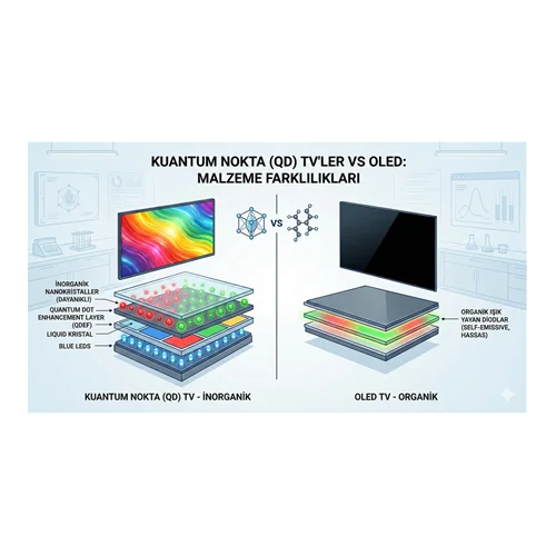 Kuantum Nokta (QD) TV'ler vs OLED: Malzeme Farklılıkları